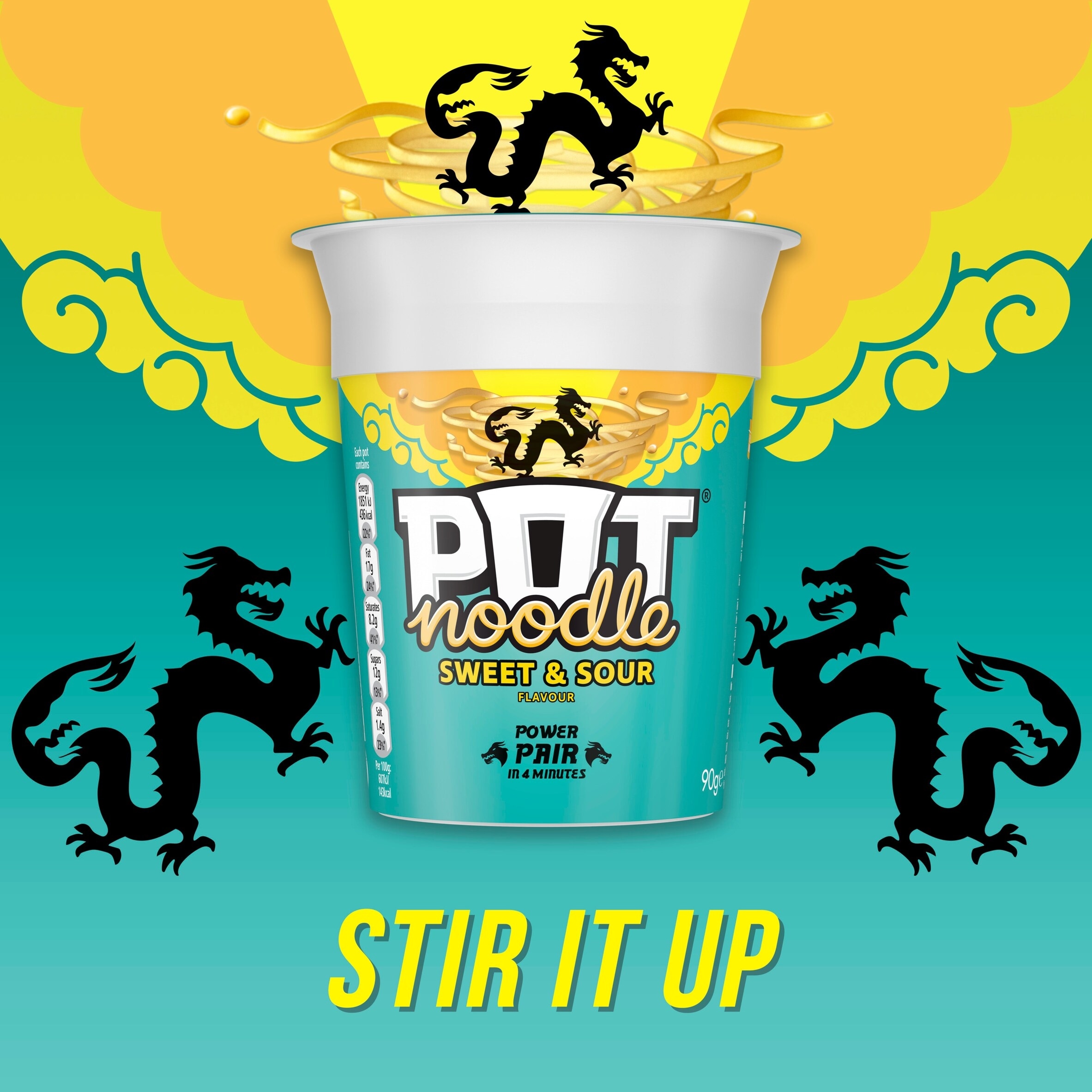 Pot Noodle Sweet & Sour Instant Noodles 90g thumbnail 2