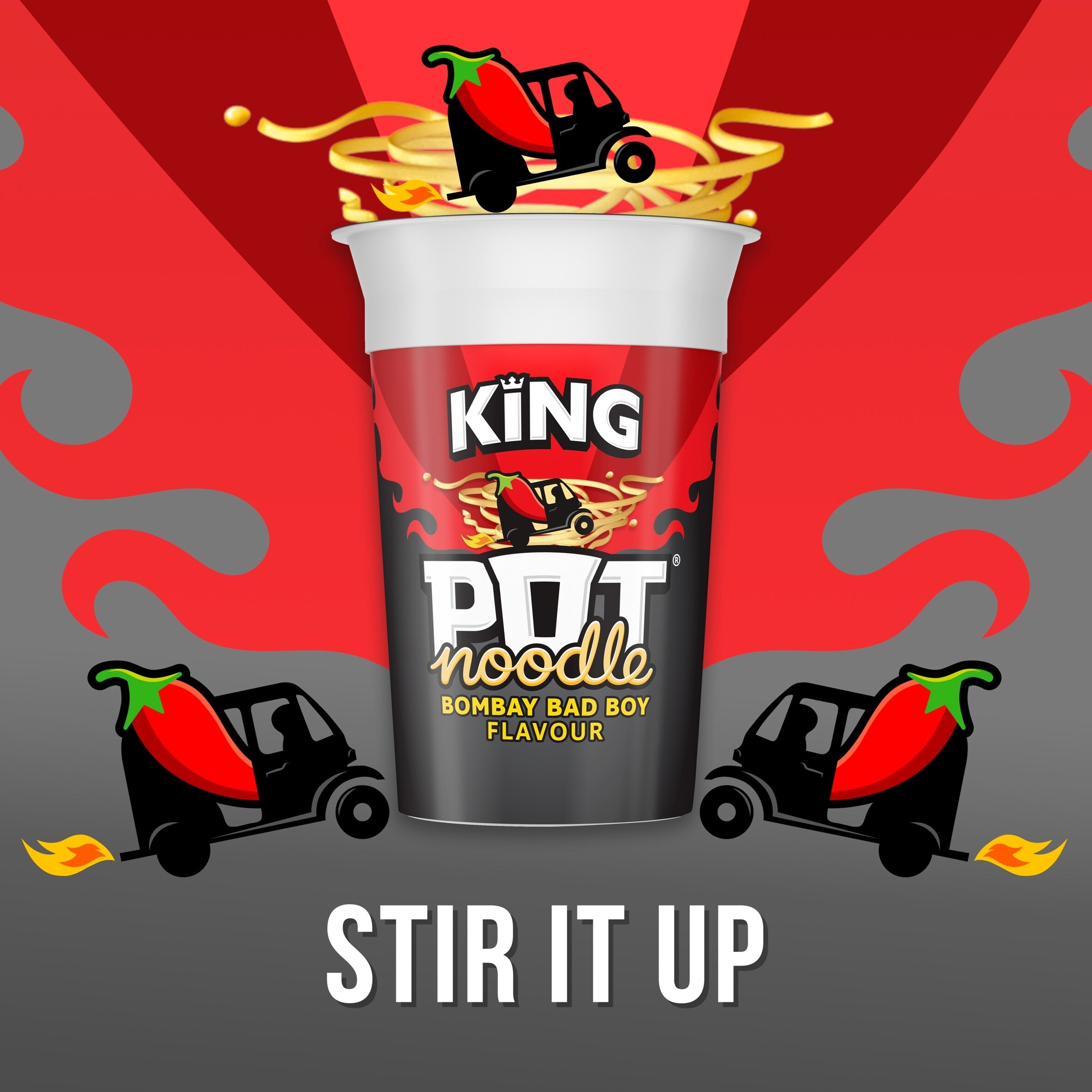 Pot Noodle Bombay Bad Boy Instant Noodles King Pot 114g thumbnail 2