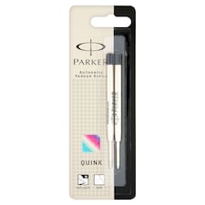 Parker Ballpoint Pen Refill, Black Quinkflow Ink, 2 Count