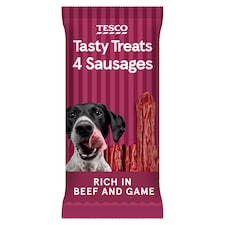 Tesco Tasty Treats Dog Sausages - Rich in Beef and Game 70g