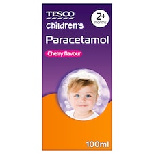 Tesco Children's Paracetamol Fever & Pain Relief - Cherry 100ml