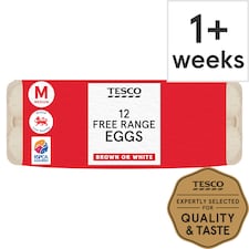 Tesco Medium Free Range Eggs 12 Pack