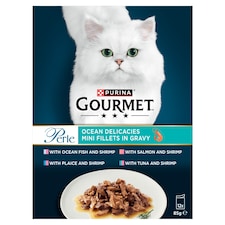 GOURMET Perle Ocean Delicacies in Gravy Wet Cat Food 12x85g thumbnail 2