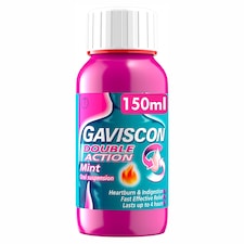 Gaviscon Double Action Mint Oral Suspension for Heartburn & Indigestion Relief 150ml