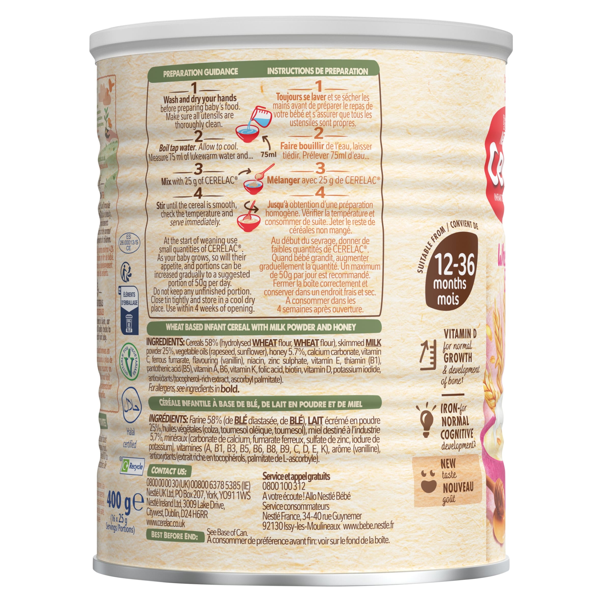 Cerelac Honey & Wheat Baby Food 12Mths 400G thumbnail 4