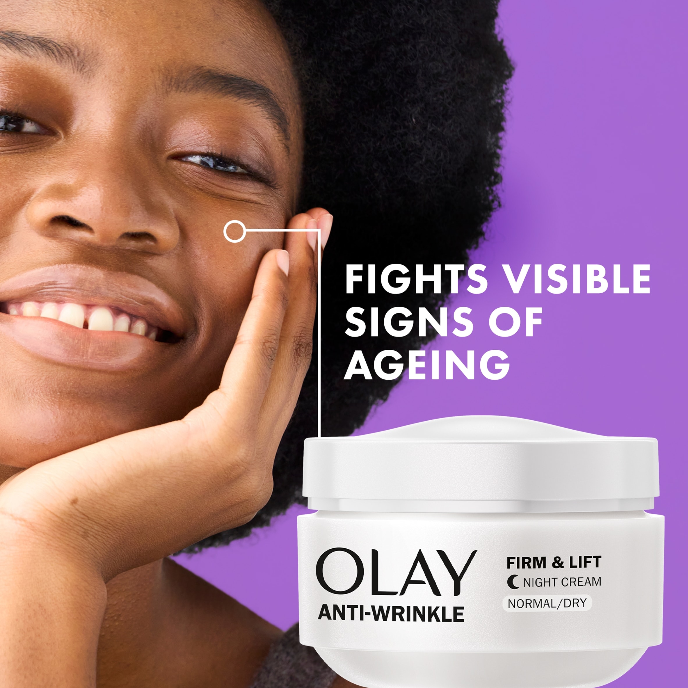Olay Anti Wrinkle Firm & Lift Night Moisturiser 50ml thumbnail 2