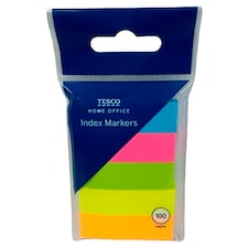 Tesco Sticky Index Markers 100 Sheet 5 Pack