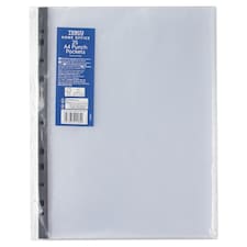 Tesco A4 Extra Strong Punch Pockets 25Pk