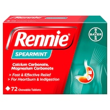 Rennie Spearmint Heartburn & Indigestion Tablets 72s