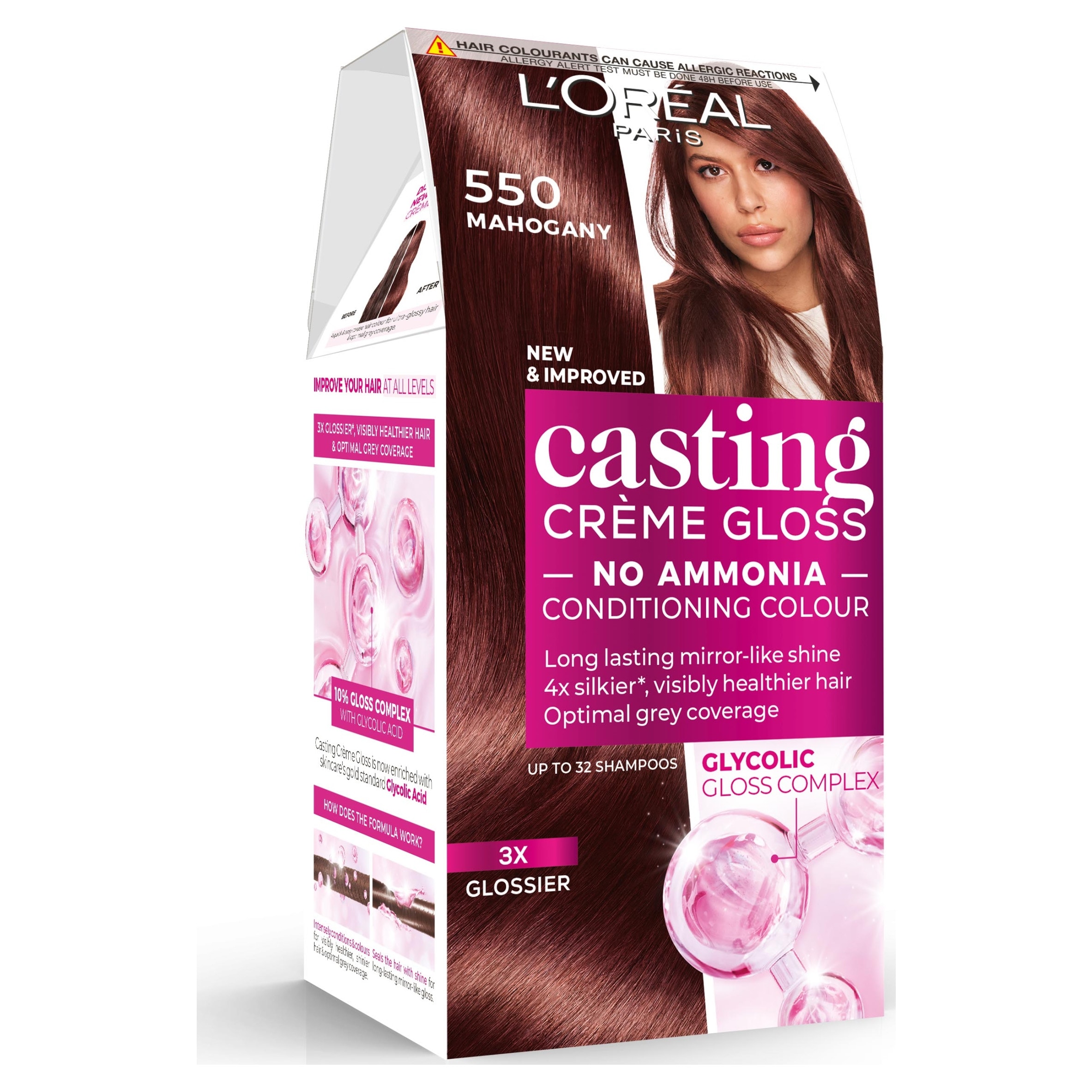 L'Oreal Paris Casting Creme Gloss 550 Mahogany Semi-Permanent Hair Dye
