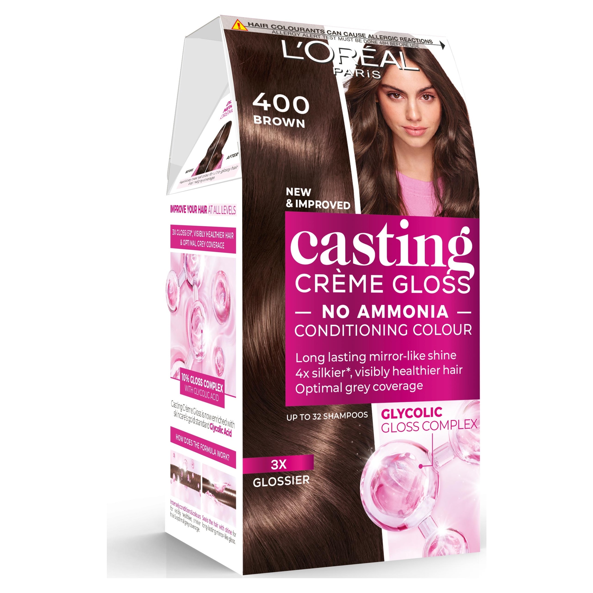 L'Oreal Casting Creme Gloss 400 Dark Brown Semi Permanent Hair Dye