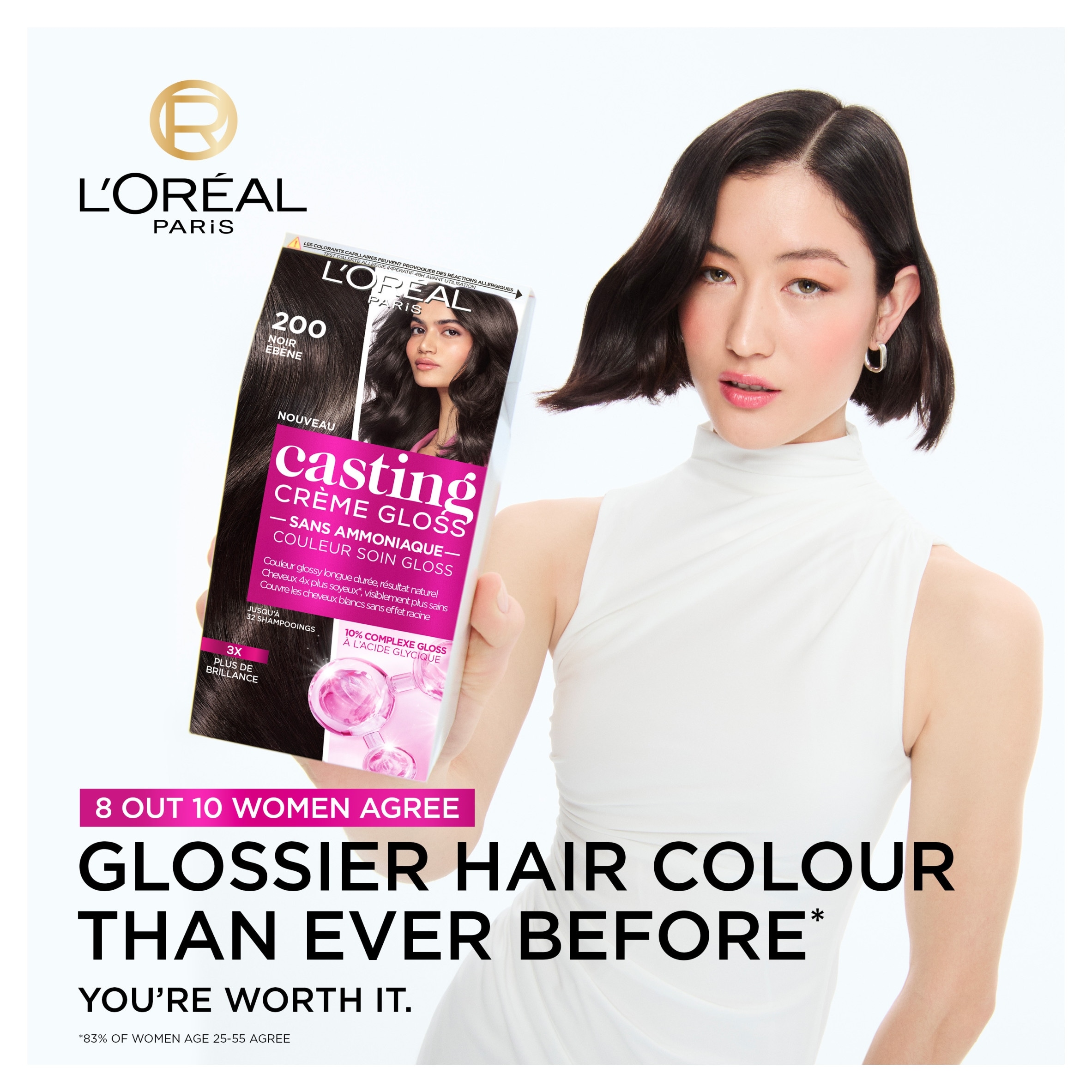 L'Oreal Paris Casting Creme Gloss 400 Dark Brown Semi-Permanent Hair Dye thumbnail 2