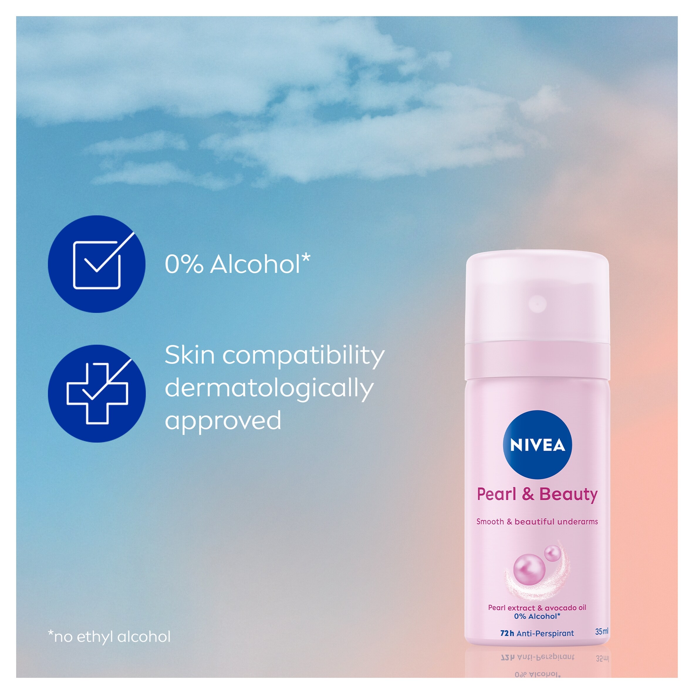 NIVEA Pearl & Beauty Anti-Perspirant Deodorant Spray 35ml thumbnail 5