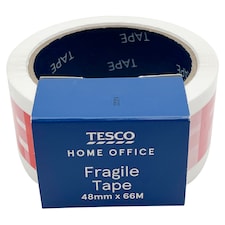 Tesco Safewrap Fragile Tape 48Mmx66m