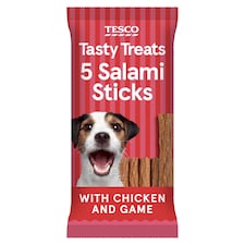 Tesco Salami Dog Treats 5 X11g