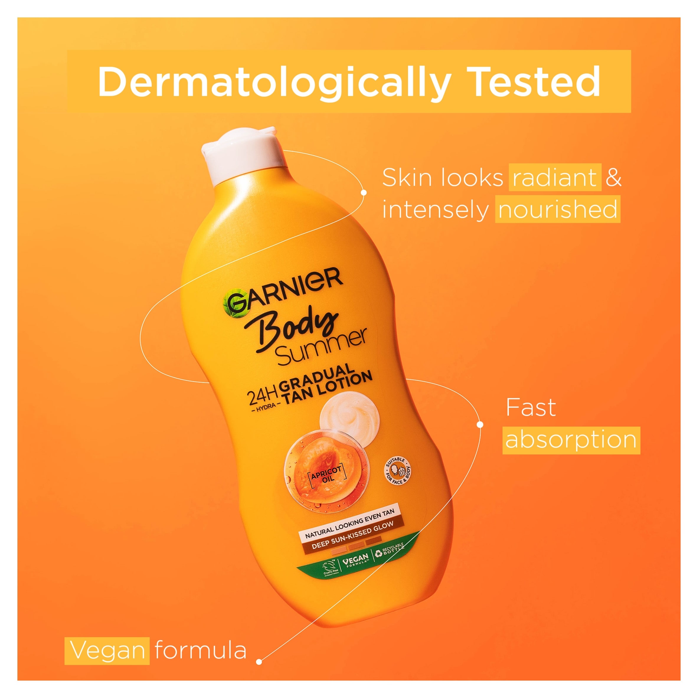 Garnier Body Deep Gradual Tan Moisturiser 400Ml thumbnail 3
