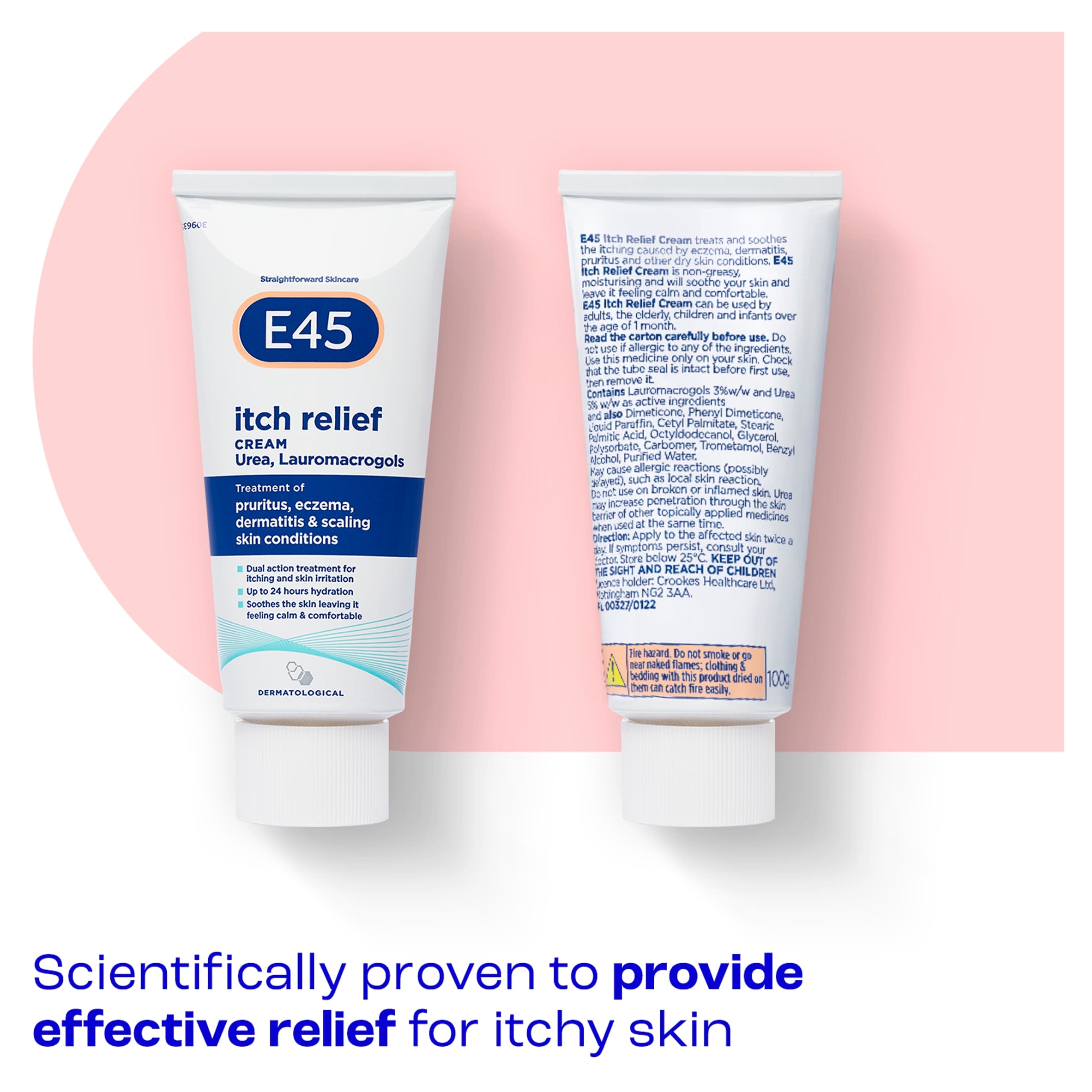 E45 Itch Relief Body Cream for Itchy & Irritated Skin 100g thumbnail 2