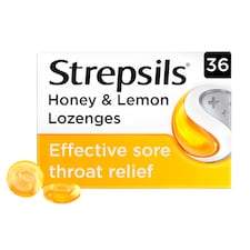 Strepsils Honey & Lemon Lozenges x36 for Sore Throat