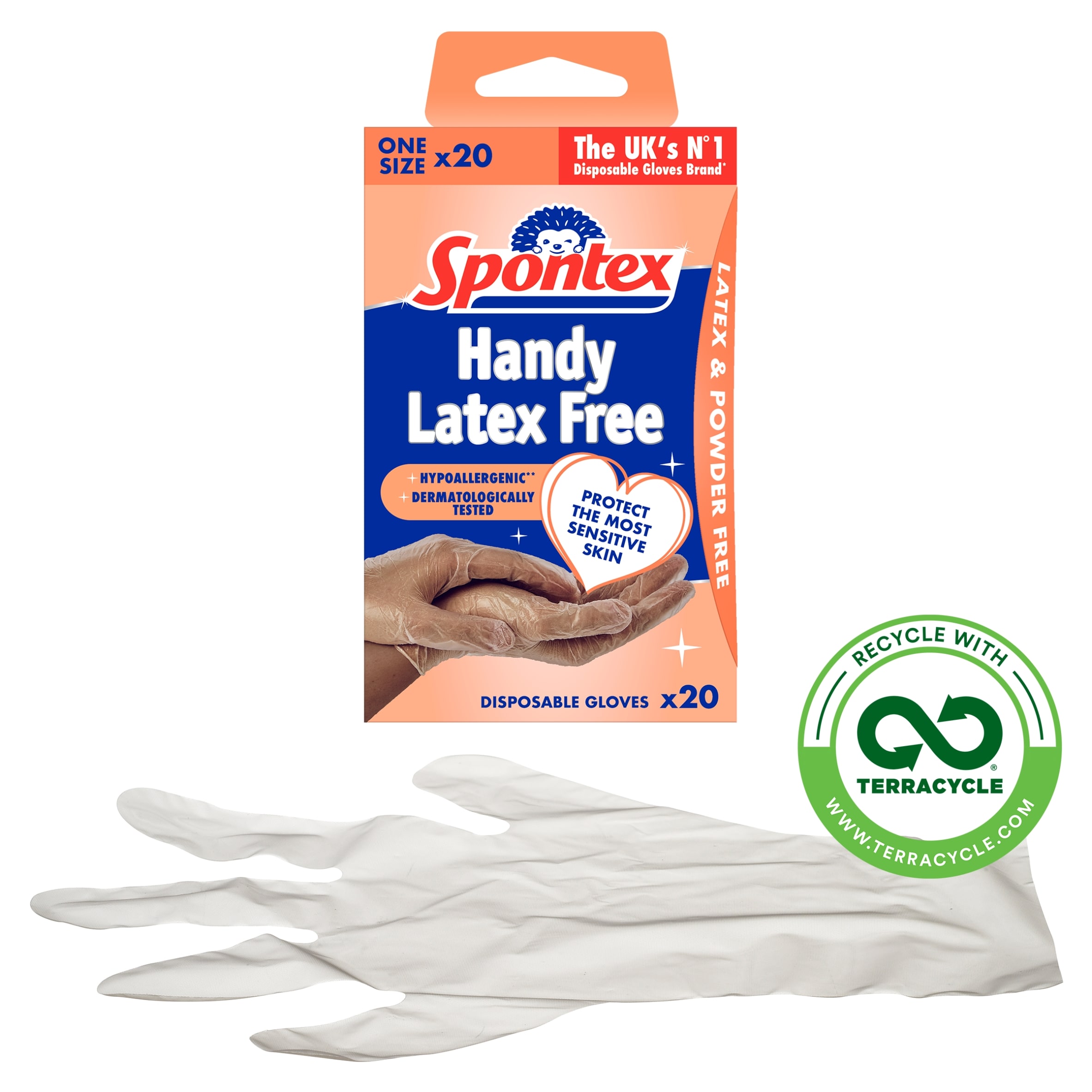 Spontex Handy Sensitive Disposable Gloves 20 Pack thumbnail 2