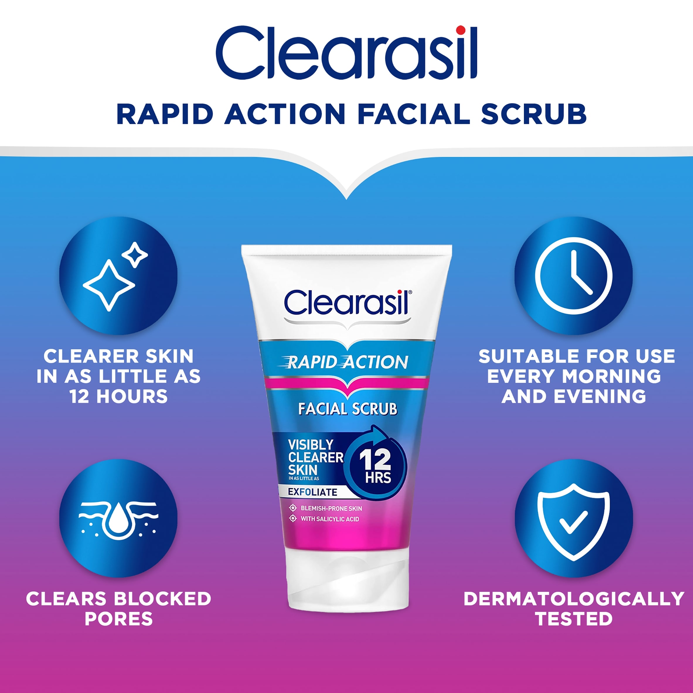 Clearasil Ultra Rapid Action Scrub 125Ml thumbnail 4