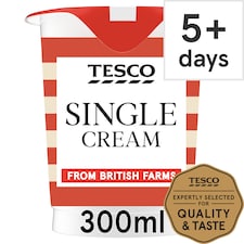 Tesco British Single Cream 300Ml