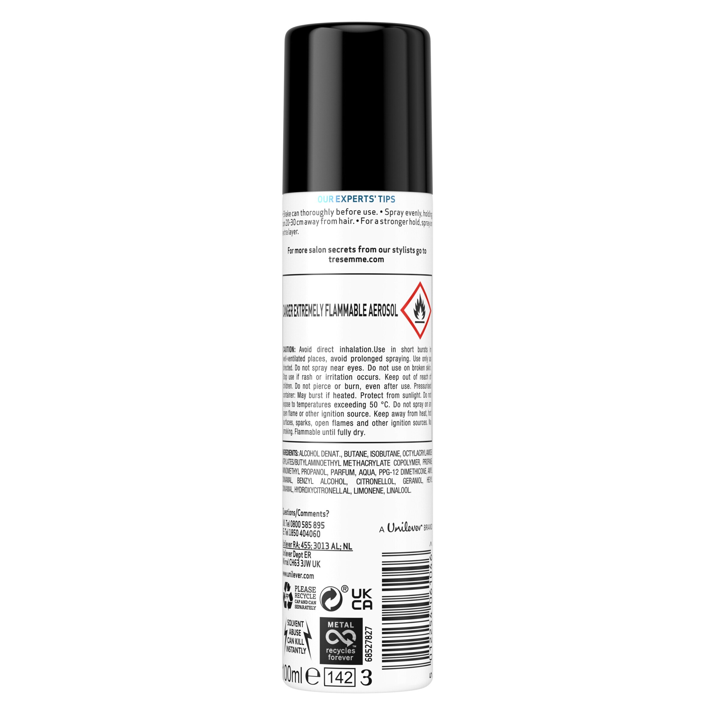 TRESemme Freeze Hold Hairspray 100ml thumbnail 2