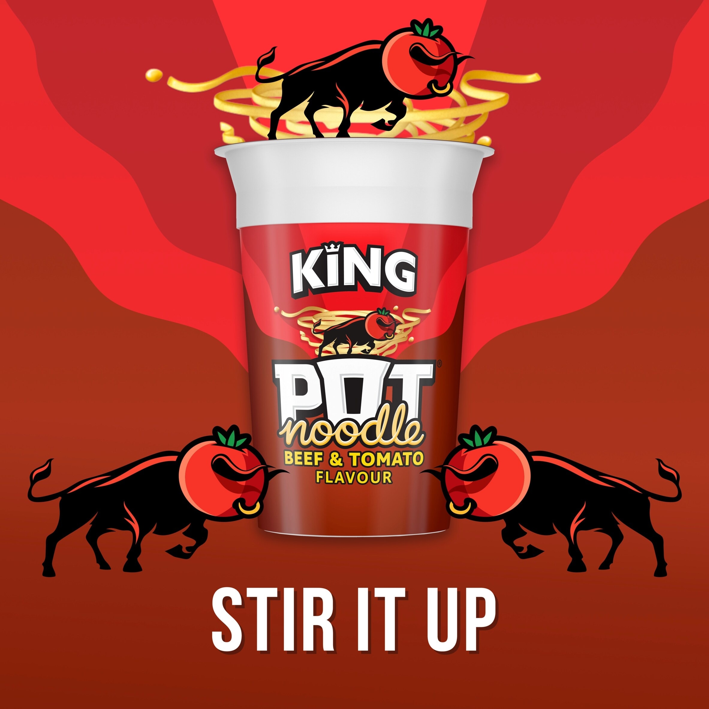 Pot Noodle Beef & Tomato Instant Noodles King Pot 114g thumbnail 2