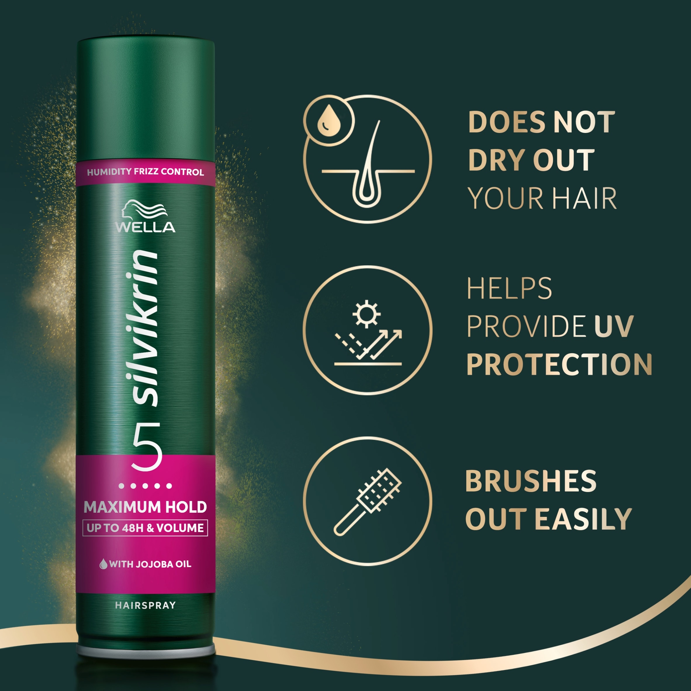 Silvikrin Maximum Hold Hair Spray 400Ml thumbnail 3