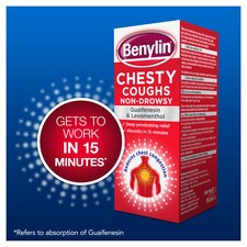 Benylin Chesty Cough Relief Liquid - Guaifenesin, Levomenthol 150ml thumbnail 4