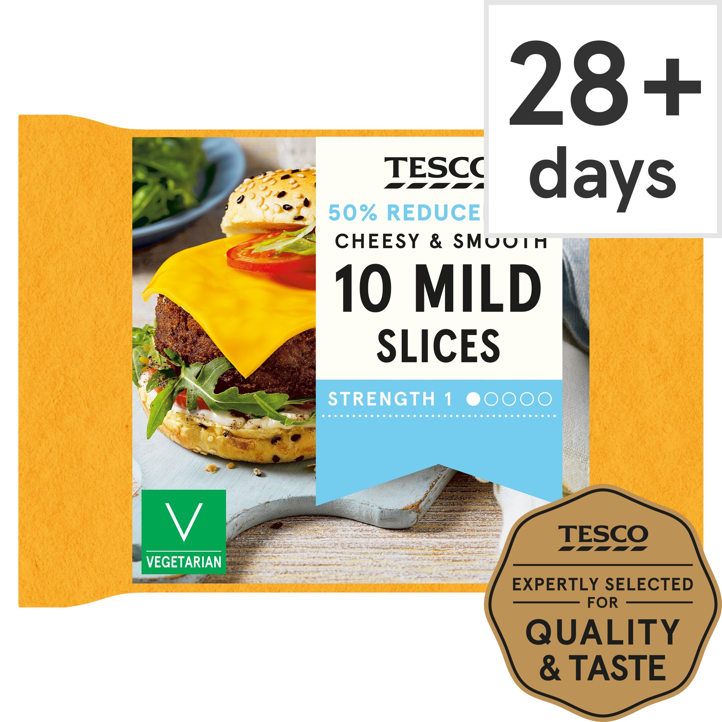 Tesco 10 Reduced Fat Mild Slices 200G