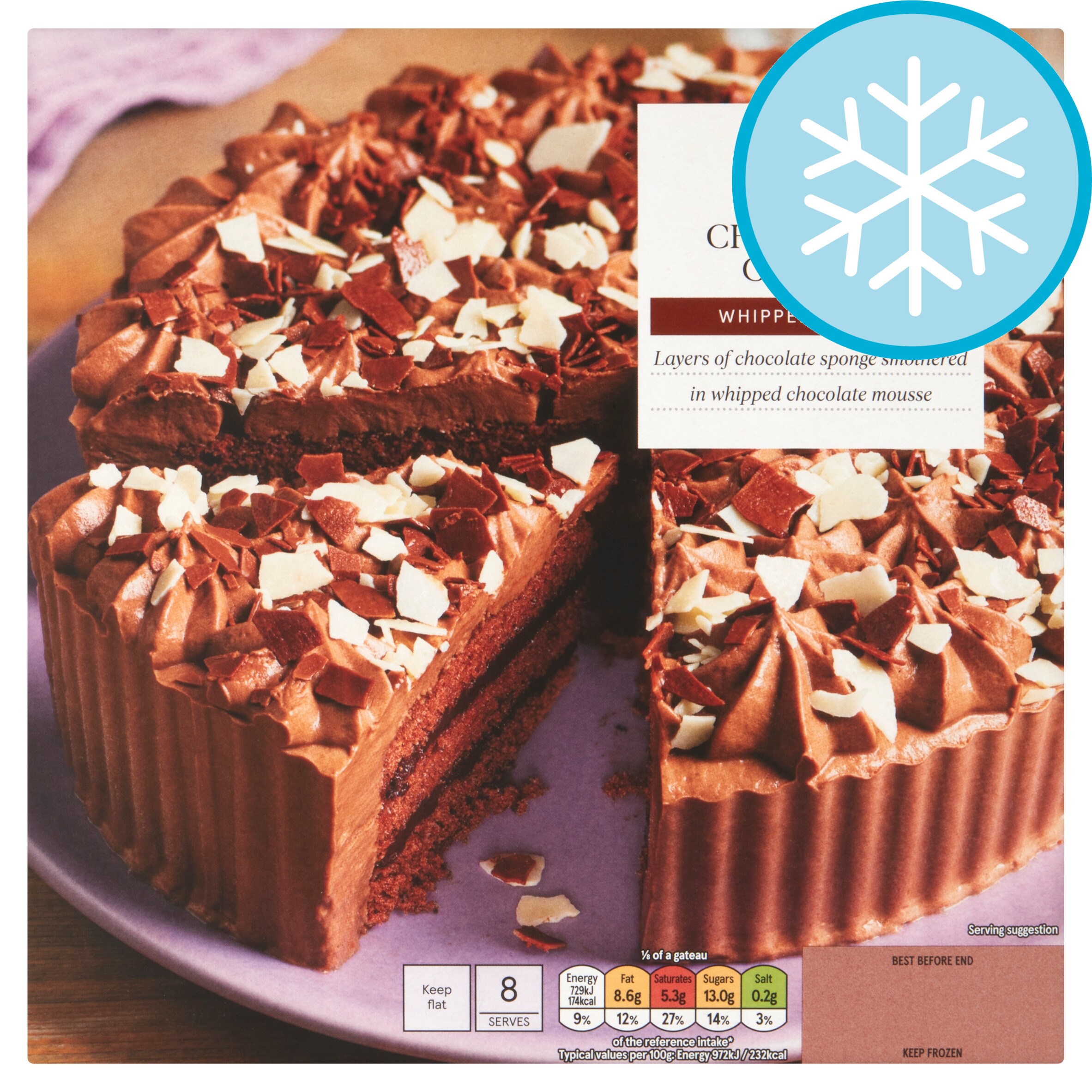 Tesco Double Chocolate Gateau 600G