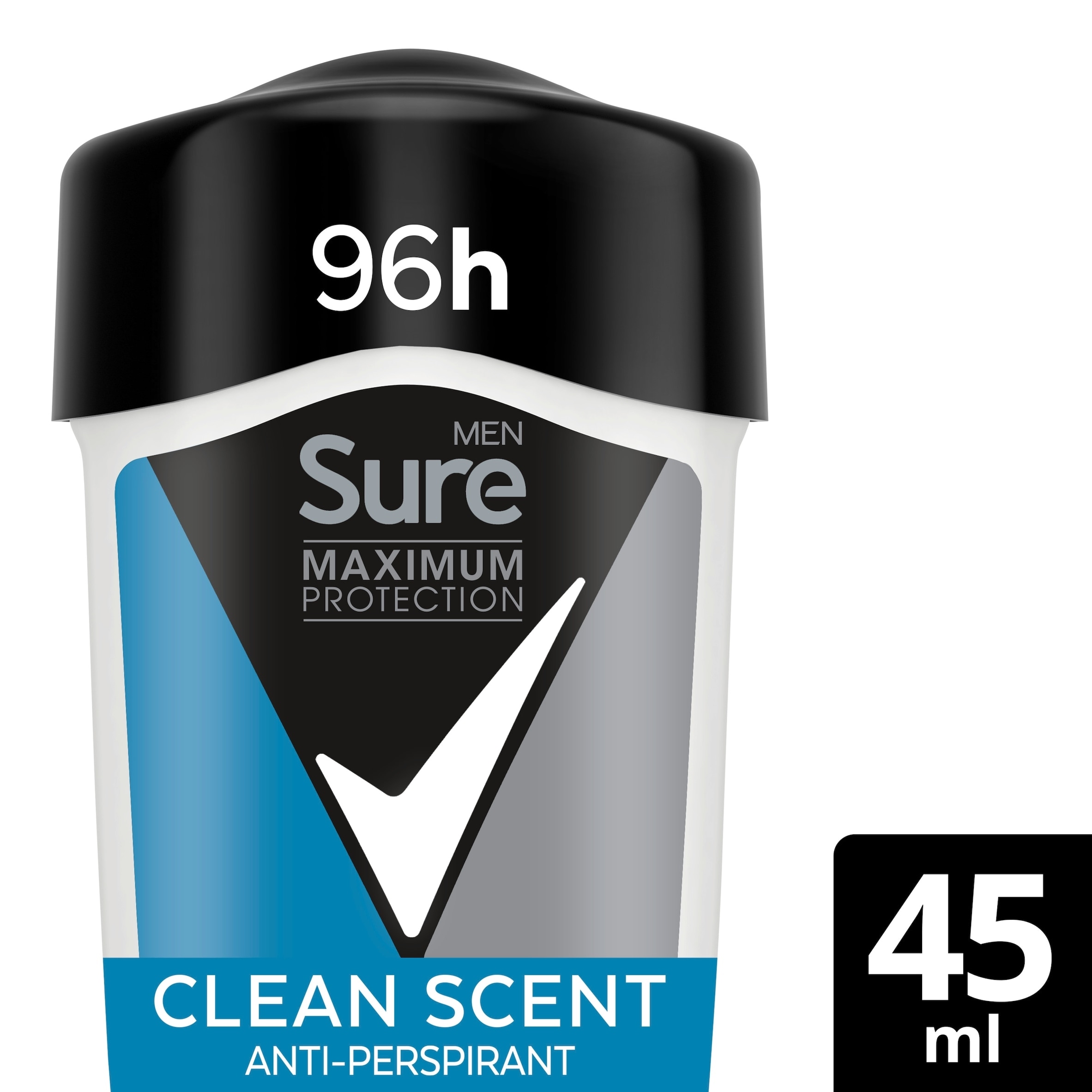 Sure Men Clean Scent 96h Maximum Protection Antiperspirant Deodorant Cream 45ml