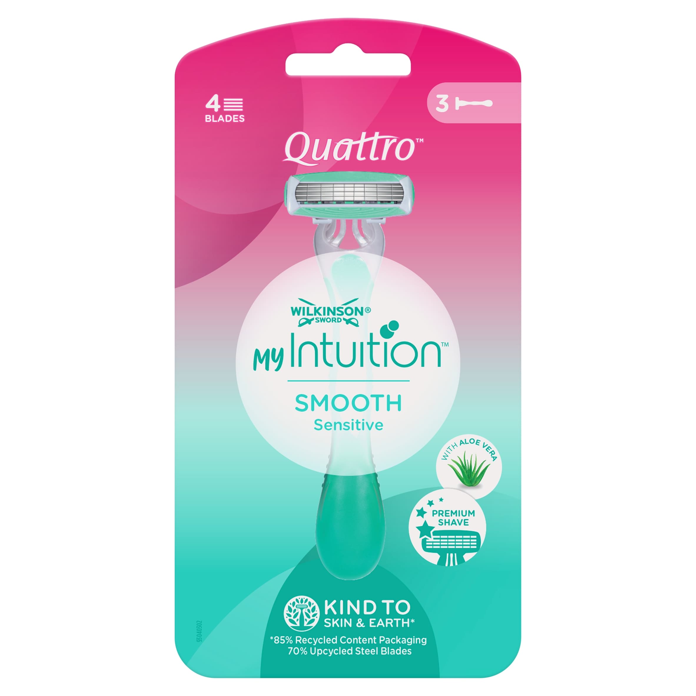 Wilkinson Sword My Intuition Quattro Women's Disposable Razors x 3