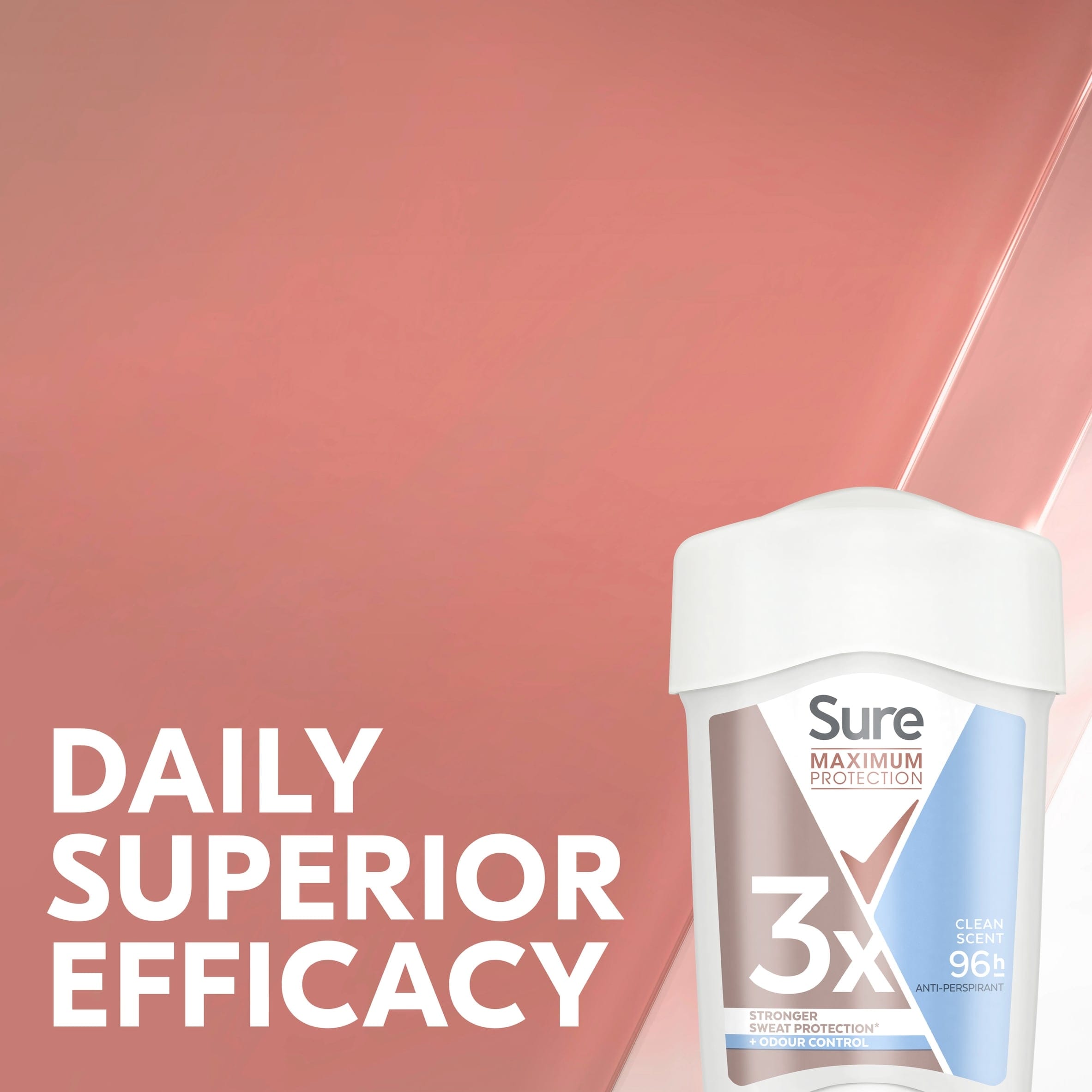 Sure Women Clean Scent 96h Maximum Protection Antiperspirant Deodorant Cream 45ml thumbnail 2
