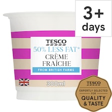 Tesco 50% Less Fat Creme Fraiche 300Ml