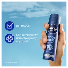 NIVEA MEN Cool Kick Anti-Perspirant Deodorant Spray 150ml thumbnail 5