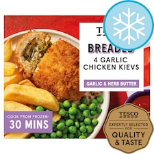Tesco Breaded 4 Garlic Chicken Kievs 500g
