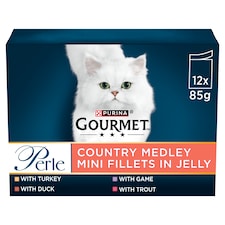 GOURMET Perle Country Medley in Jelly Wet Cat Food 12x85g