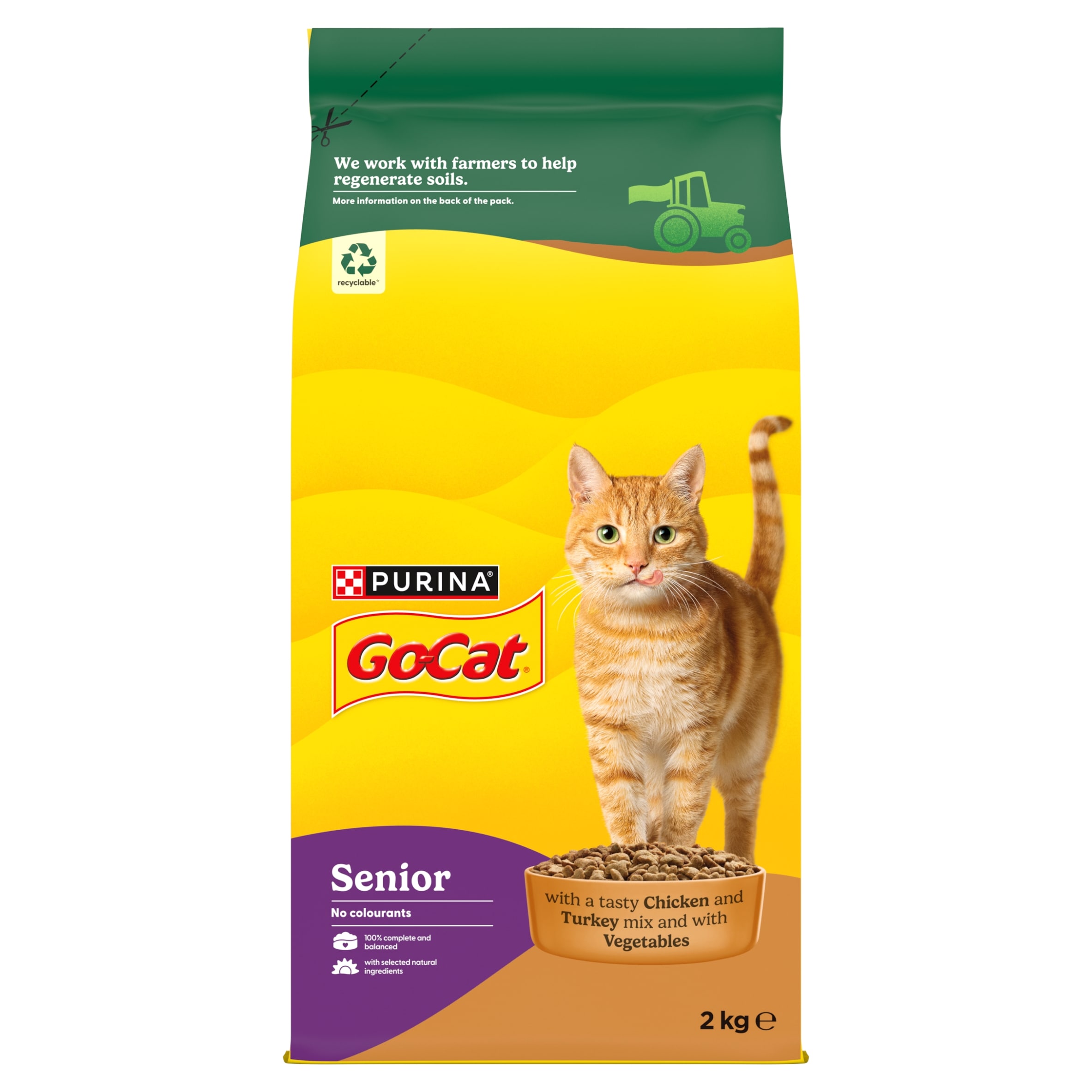 GO-CAT Senior Chicken Dry Cat Food 2kg thumbnail 2