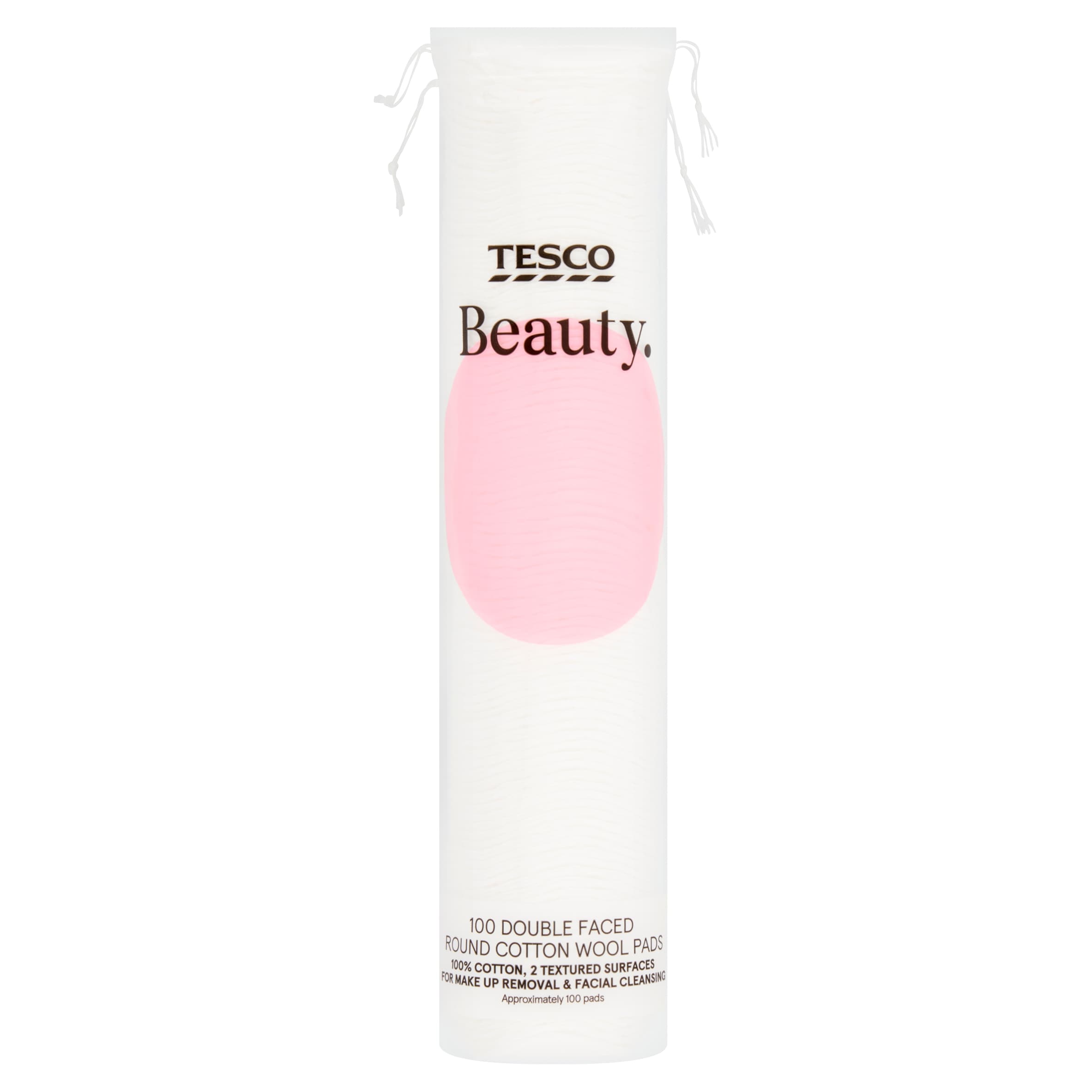 Tesco Double Faced Round Cotton Wool Pads 100 Pack