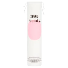 Tesco Double Faced Round Cotton Wool Pads 100 Pack