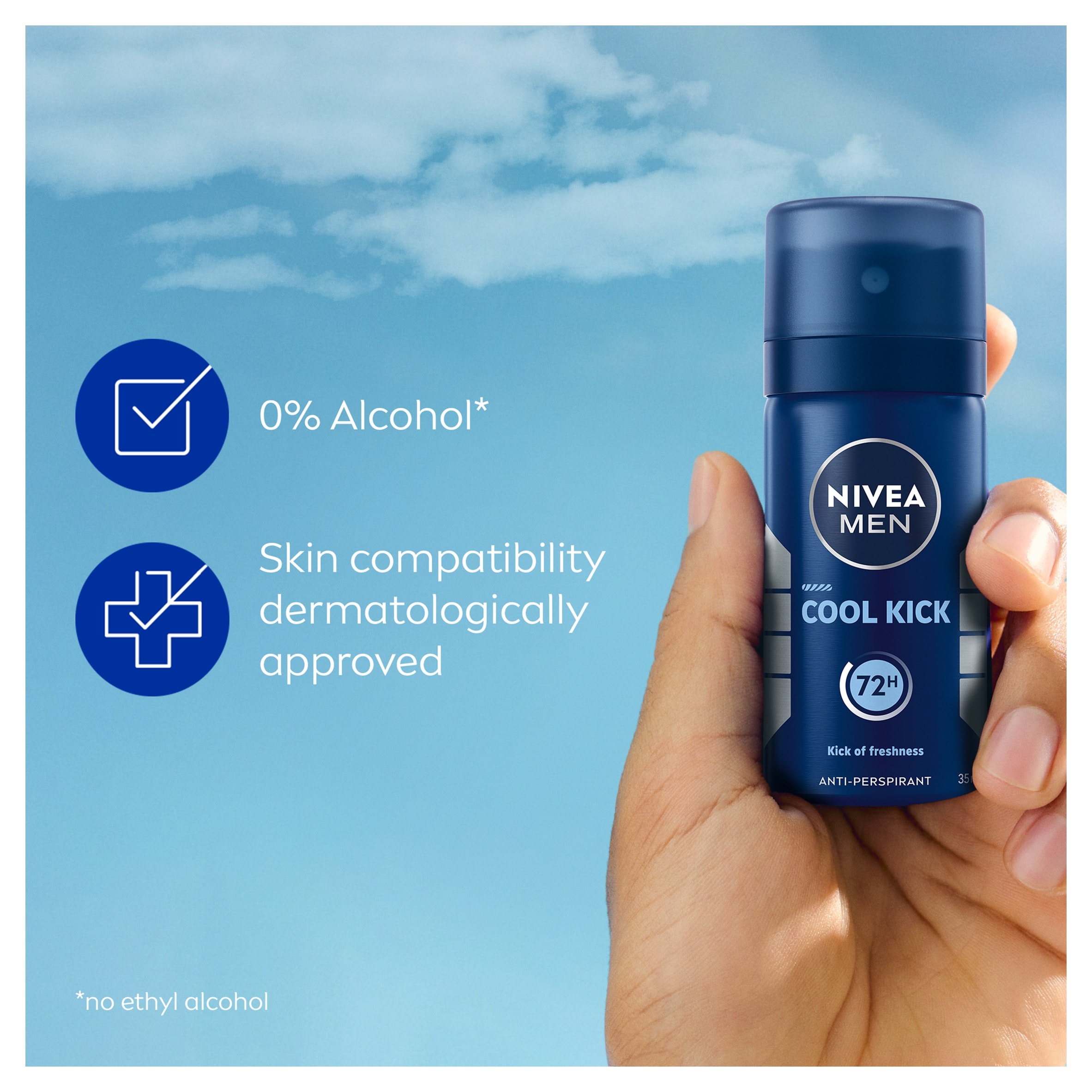 NIVEA MEN Antiperspirant Deodorant Spray - Cool Kick 35ml thumbnail 4