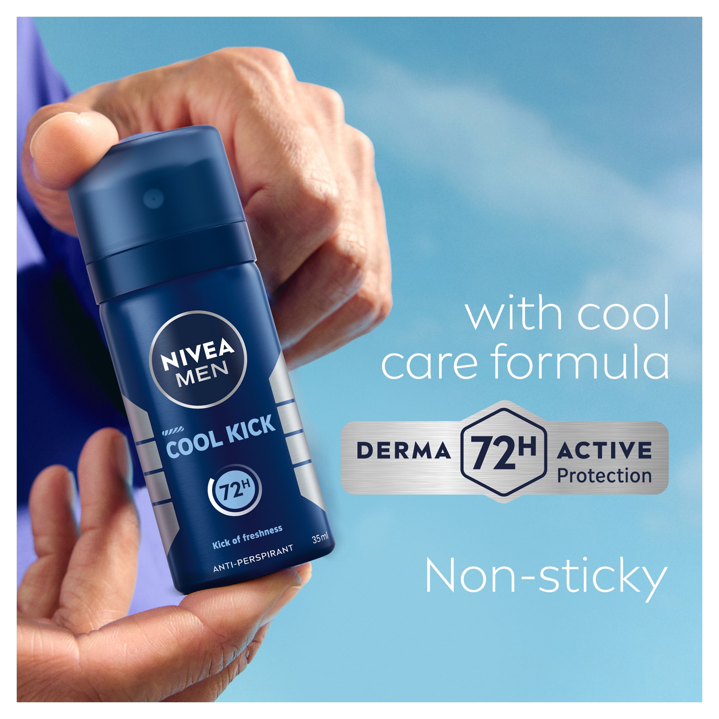 NIVEA MEN Antiperspirant Deodorant Spray - Cool Kick 35ml thumbnail 5