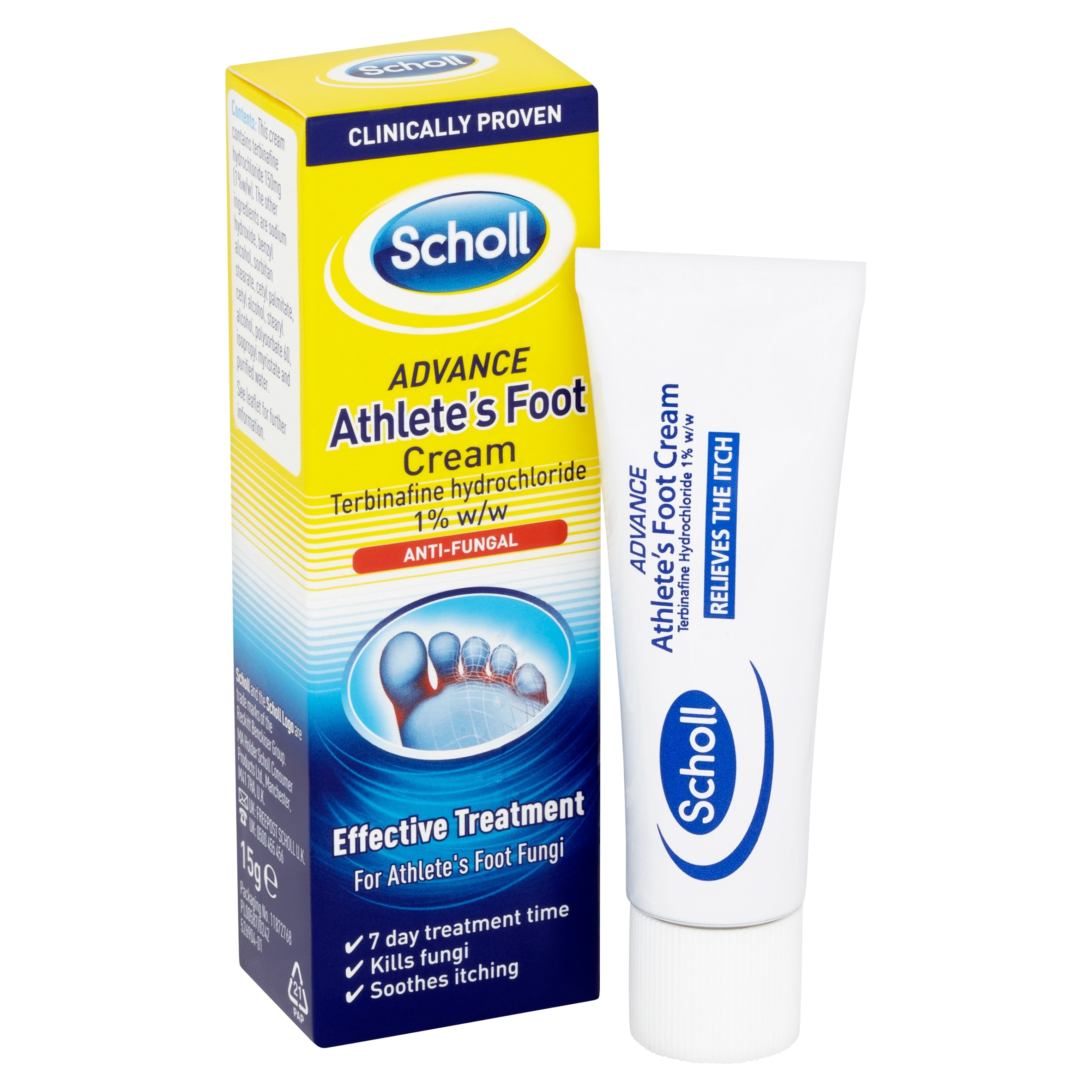 Scholl Advance Athlete's Foot Anti-Fungal Cream Care 15g thumbnail 2