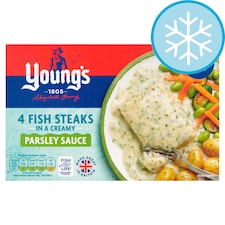 Young's 4 Fish Steaks In A Parsley Sce 560g