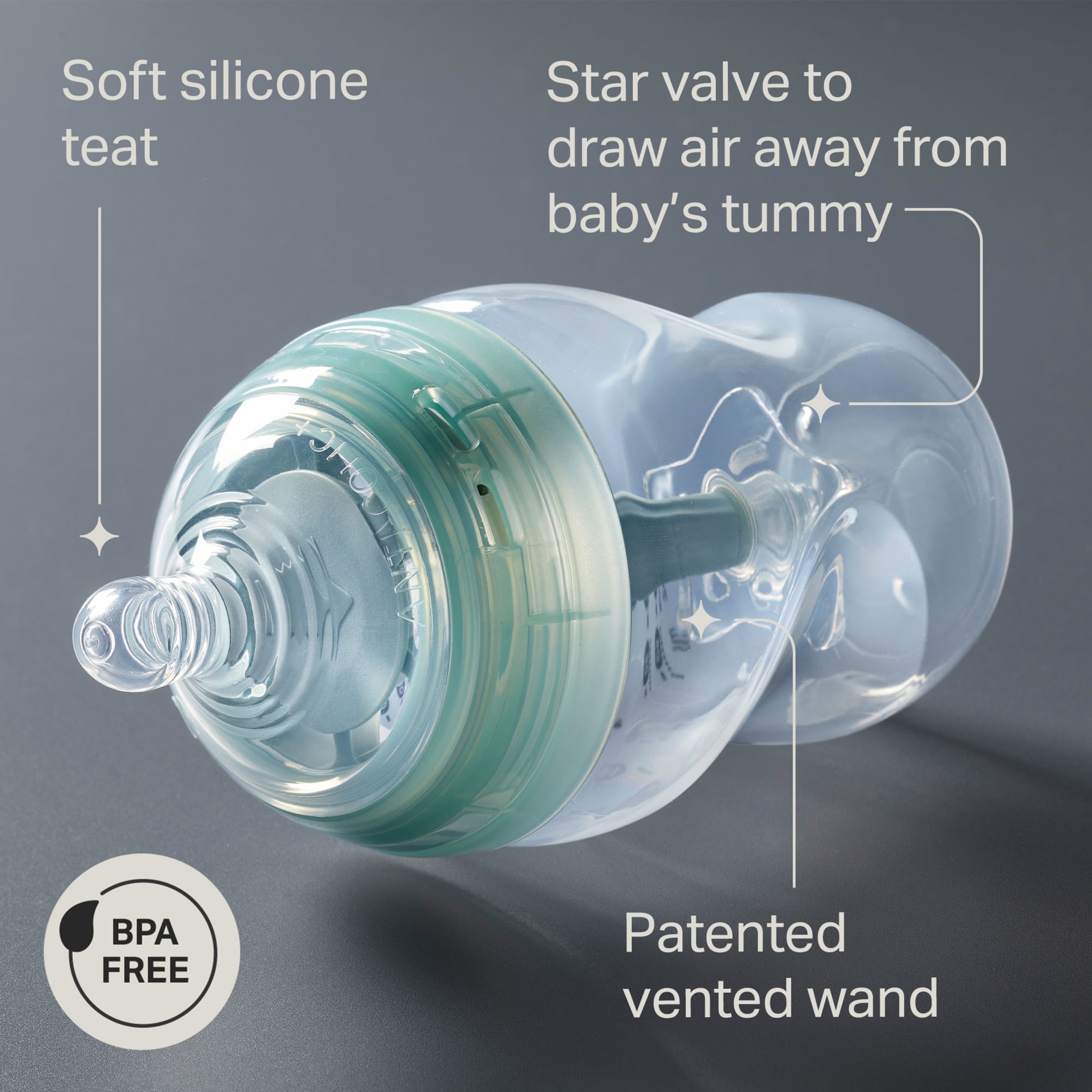 Tommee Tippee Closer To Nature Anti Colic Bottles 260Ml X2 thumbnail 3