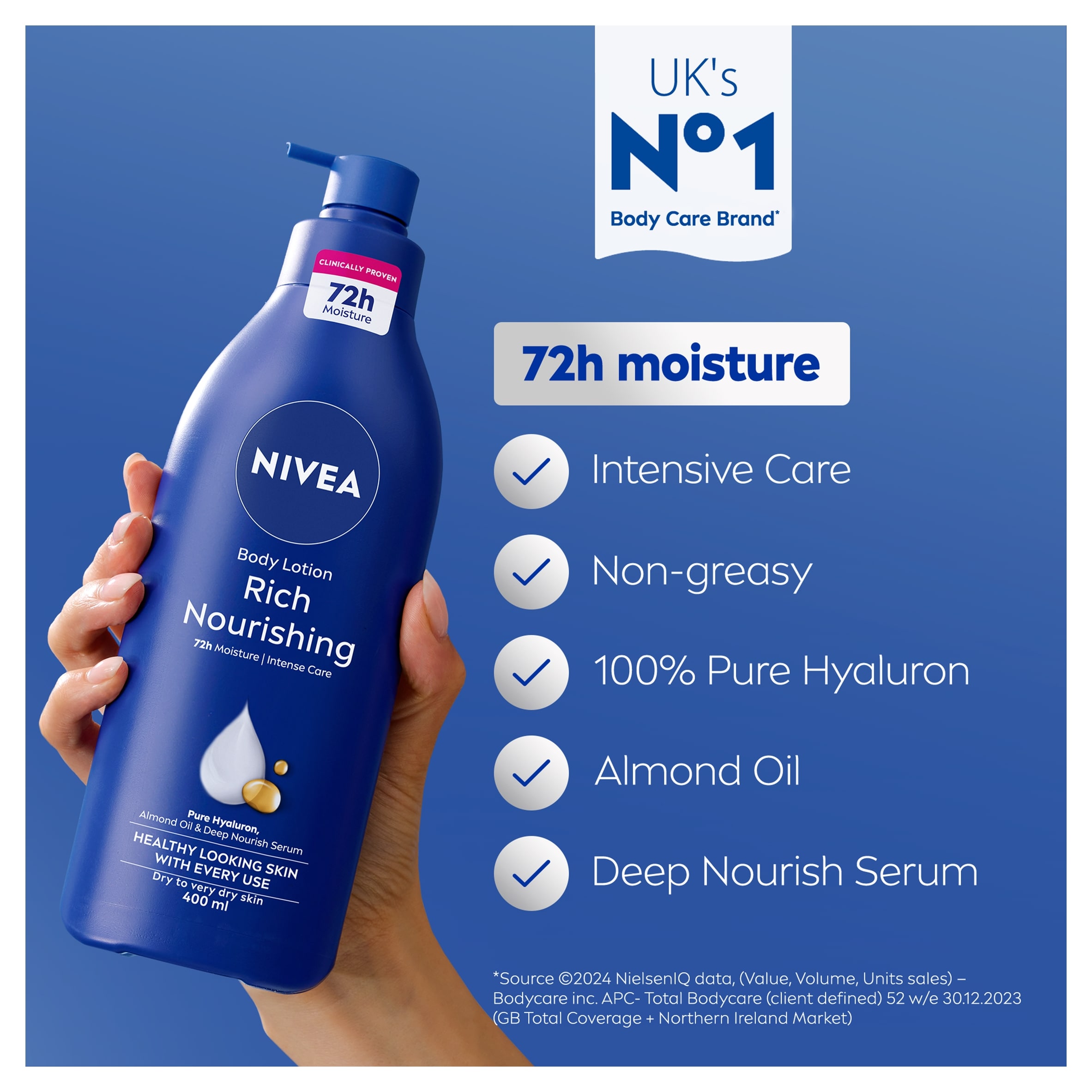 NIVEA Rich Nourishing Body Lotion Dry Skin 400ml thumbnail 2