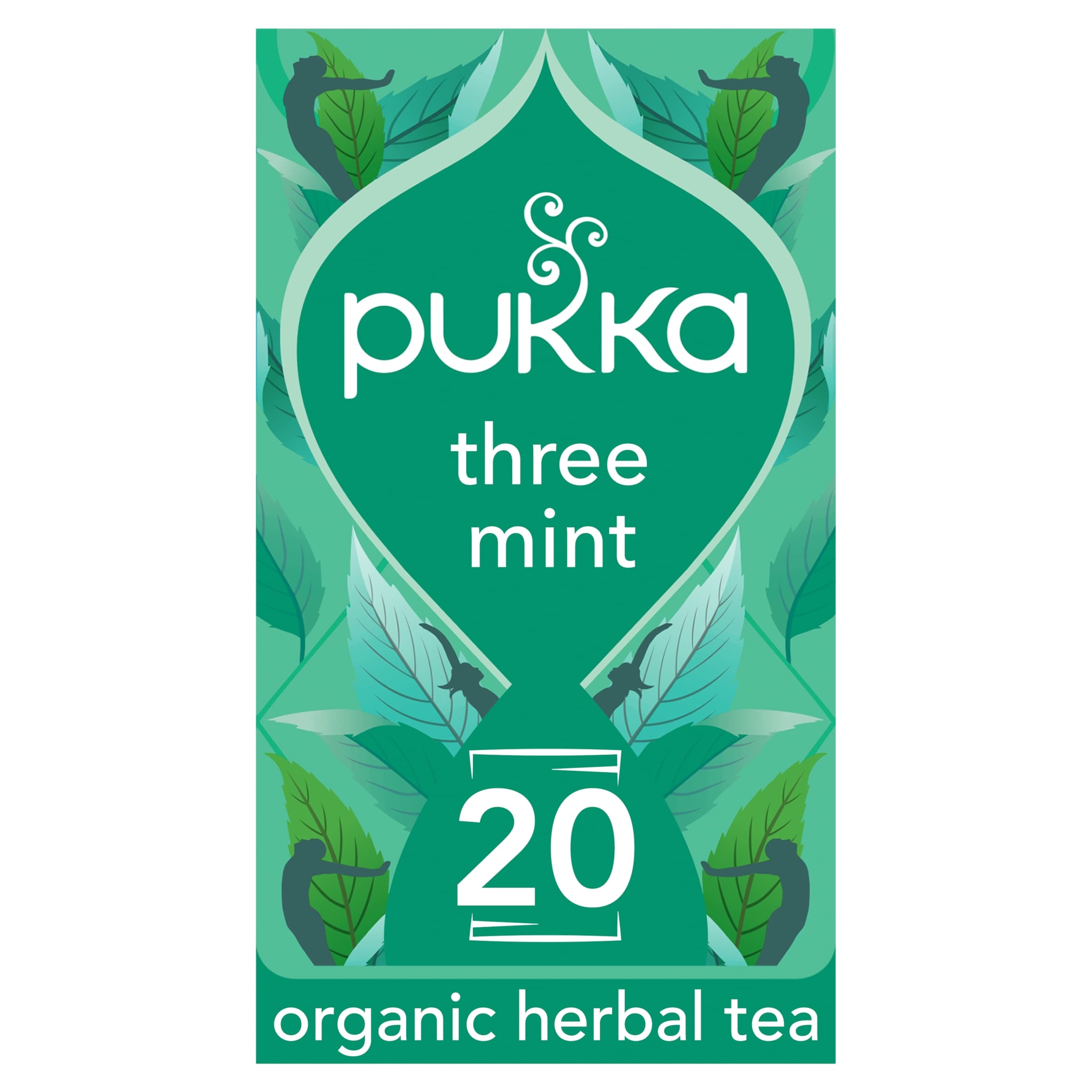 Pukka Organic Three Mint Tea With Peppermint x20Compostable Herbal Tea Bags