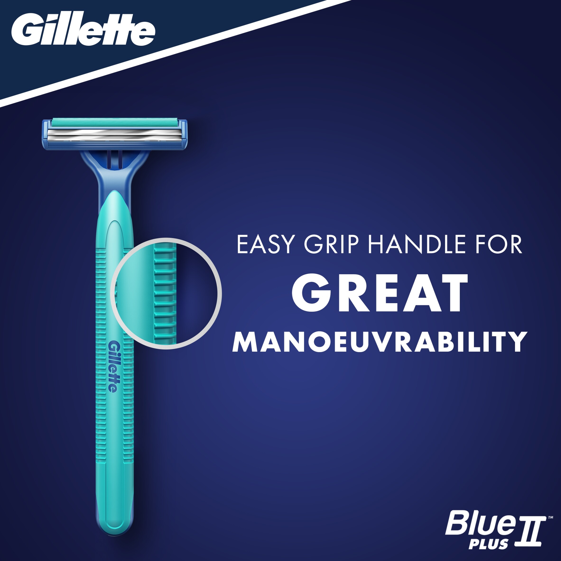 Gillette Blue II Plus Slalom Men's Disposable Razors 8 Pack thumbnail 3