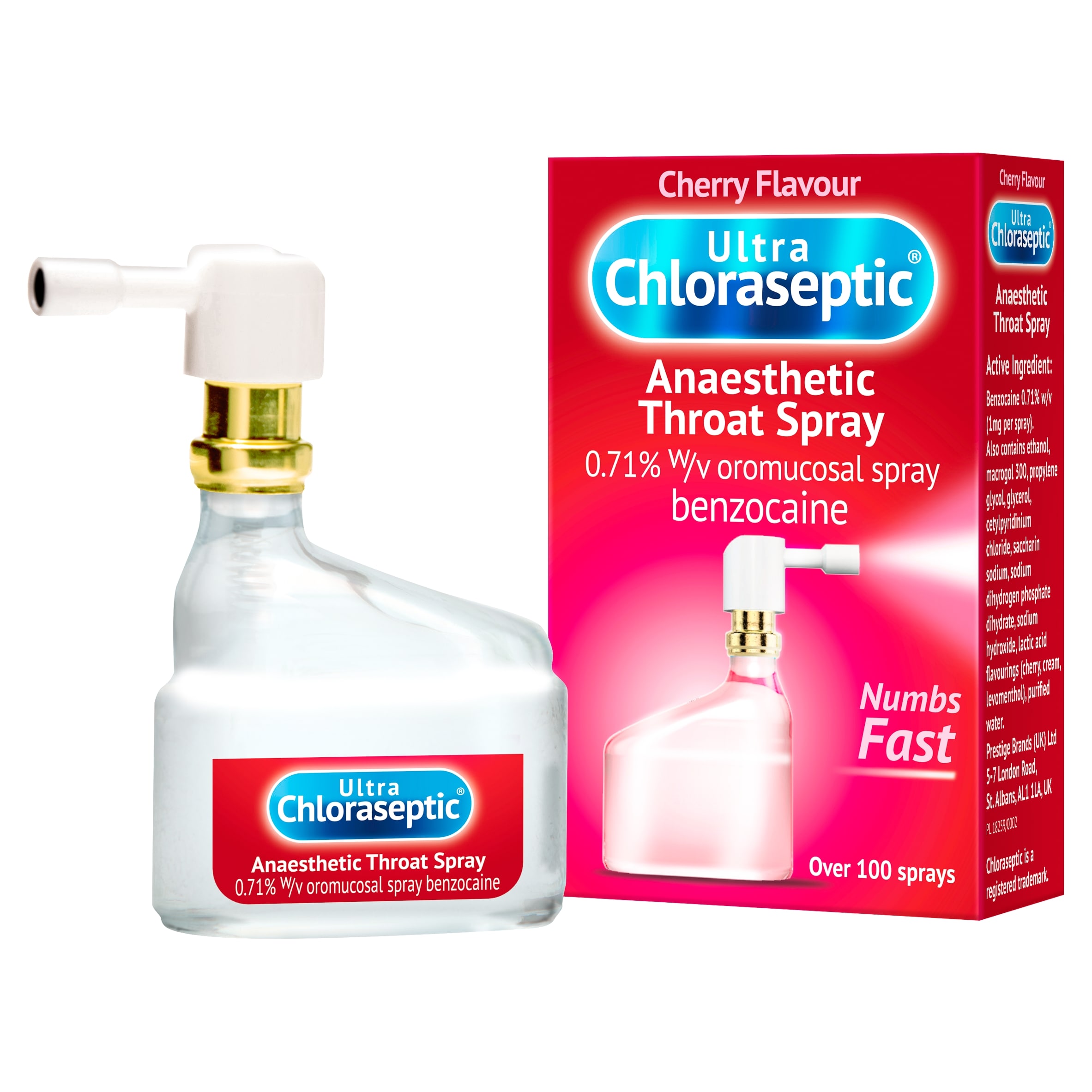 Ultra Chloraseptic Anaesthetic Throat Spray - Cherry 15ml thumbnail 2